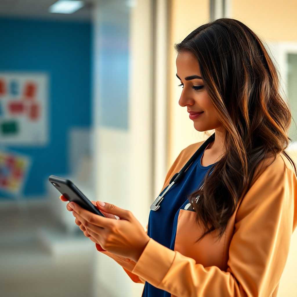 A weight loss clinic staff member texting a client using TextSupport