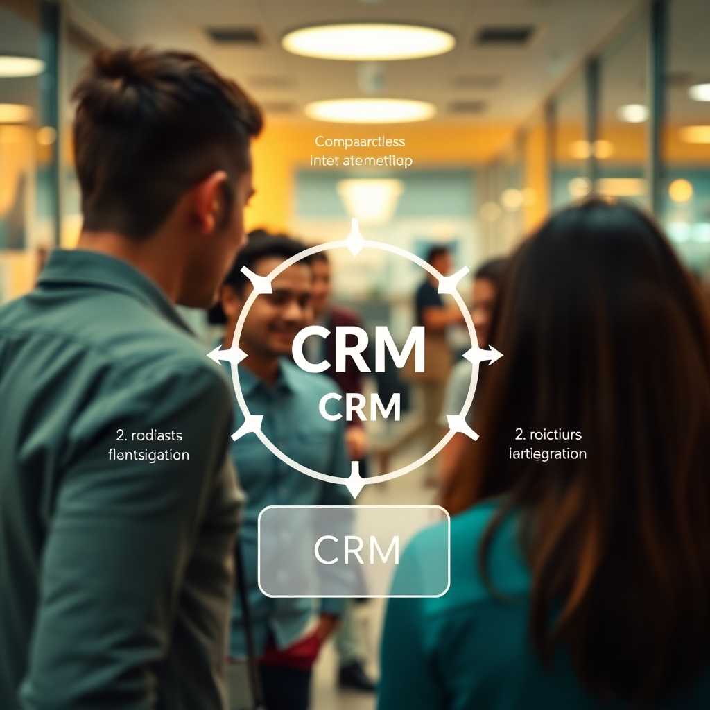 Diagram showing seamless integration with CRM