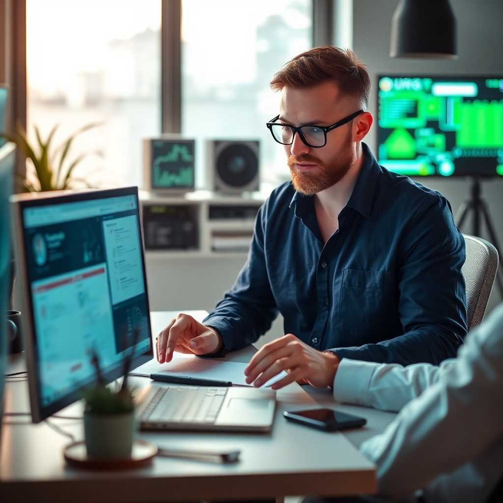 A studio owner reviewing automated responses on a desktop portal