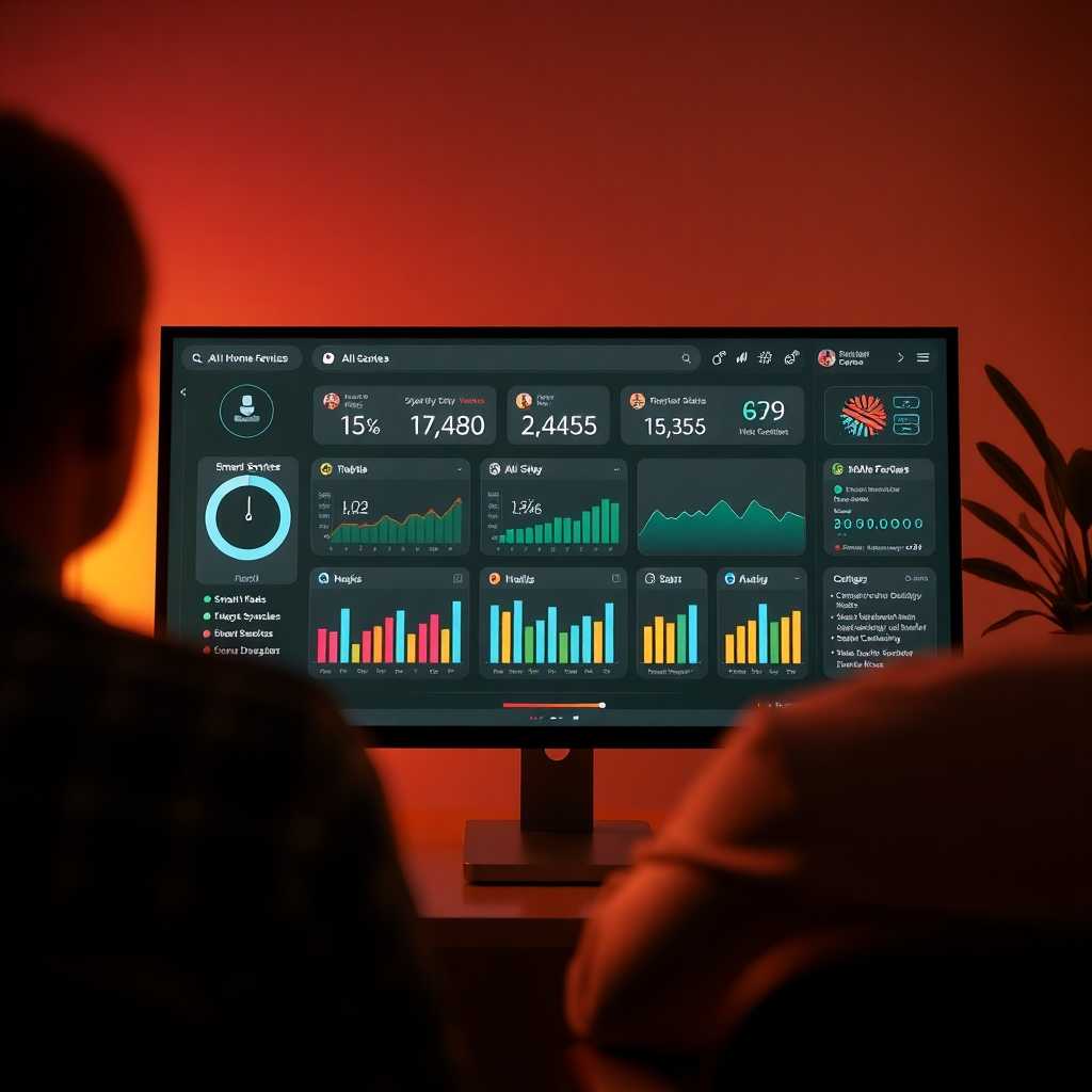 AI interface dashboard showing seamless integration with Smart Home Services system