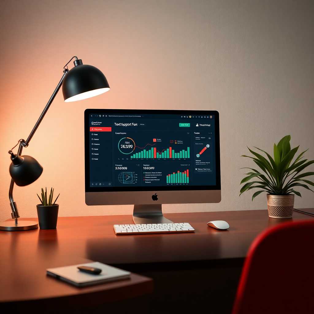 An elegant desktop displaying the TextSupport dashboard with streamlining features