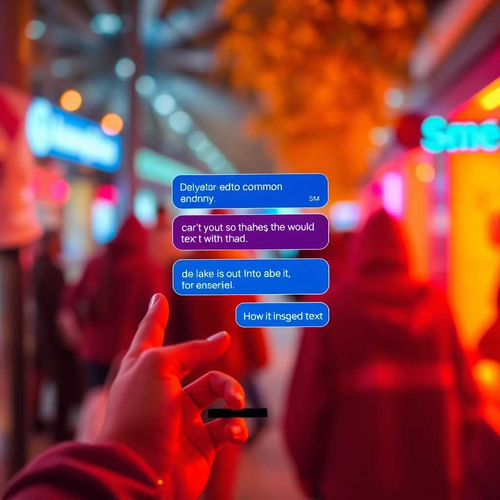 SMS interface showing automated replies to common inquiries