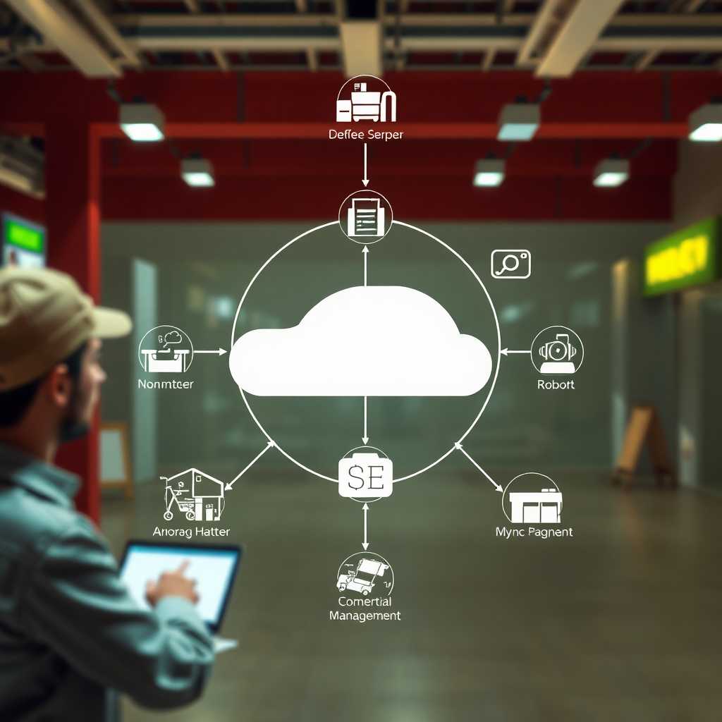 Seamless integration diagram of a delivery management system