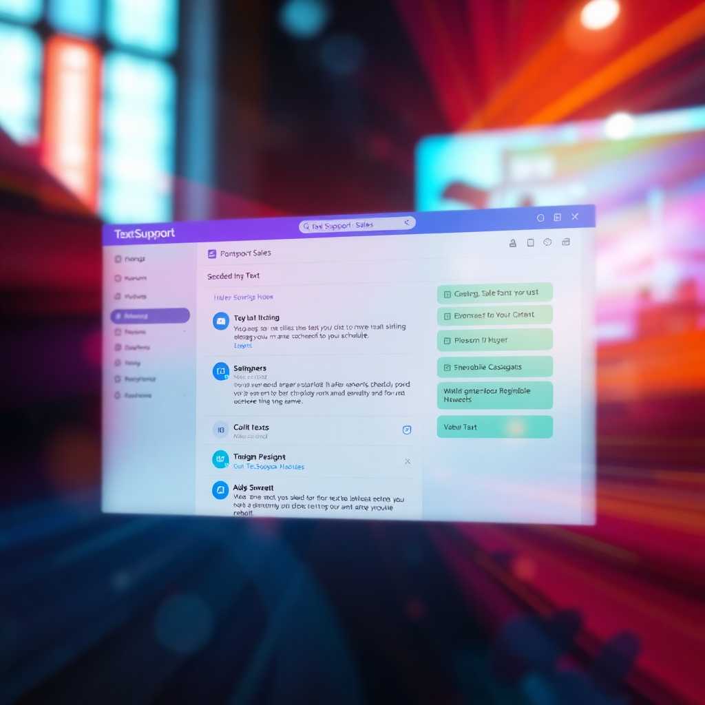 Screenshot of TextSupport Sales PRO interface showing seamless message management and scheduling options.