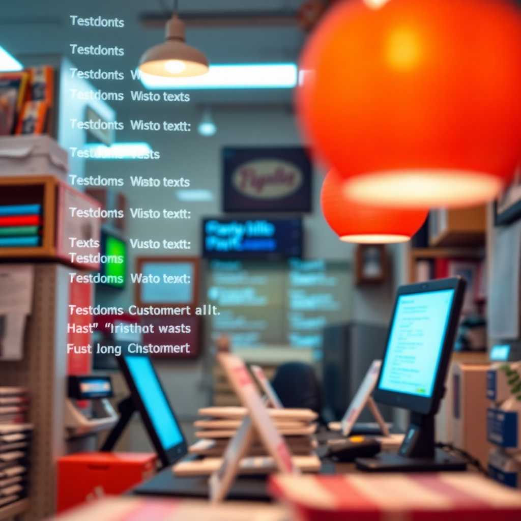 A busy Custom Print Shop with incoming customer texts filling the screen.