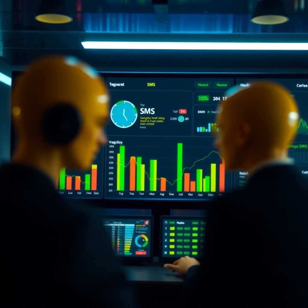 Visualization of integrated SMS system dashboard