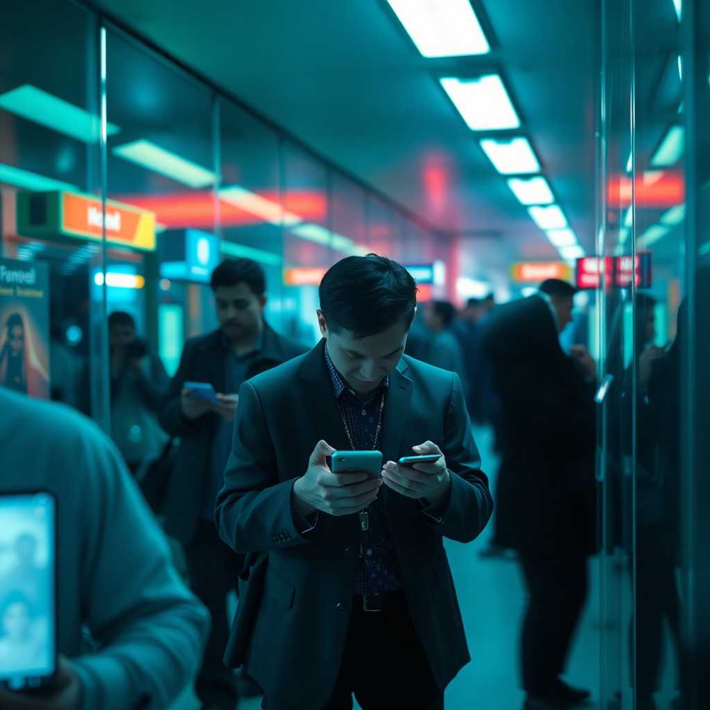 Designer stressed over phone calls and texts