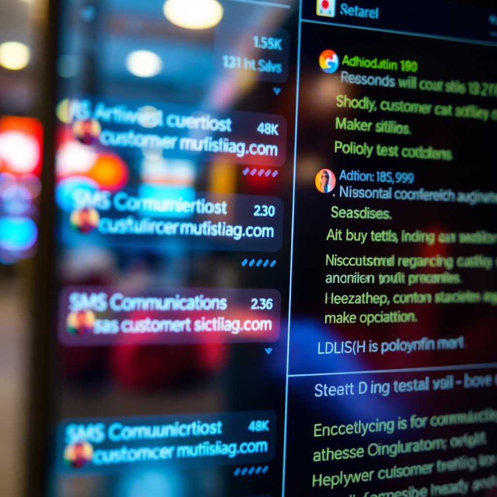 Close-up of an SMS response system interface showing archived customer communications.