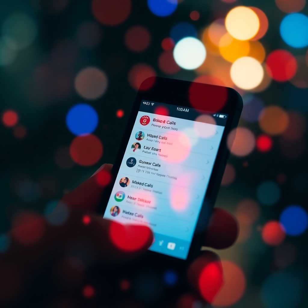 An overflowing inbox showing missed calls and messages on a smartphone.
