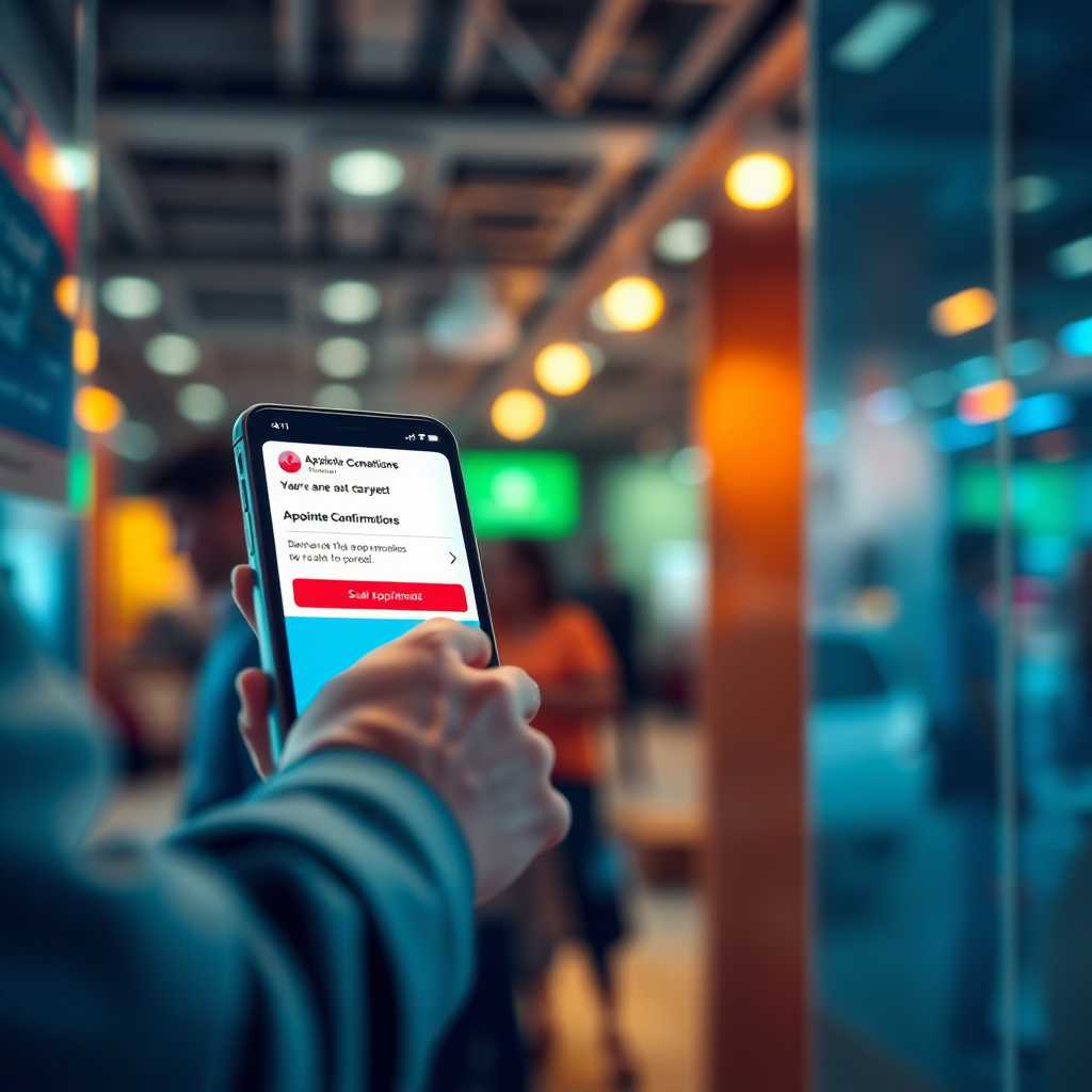 Appointment confirmations on a sleek interface