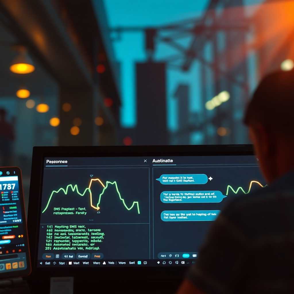 Dashboard displaying automated SMS responses