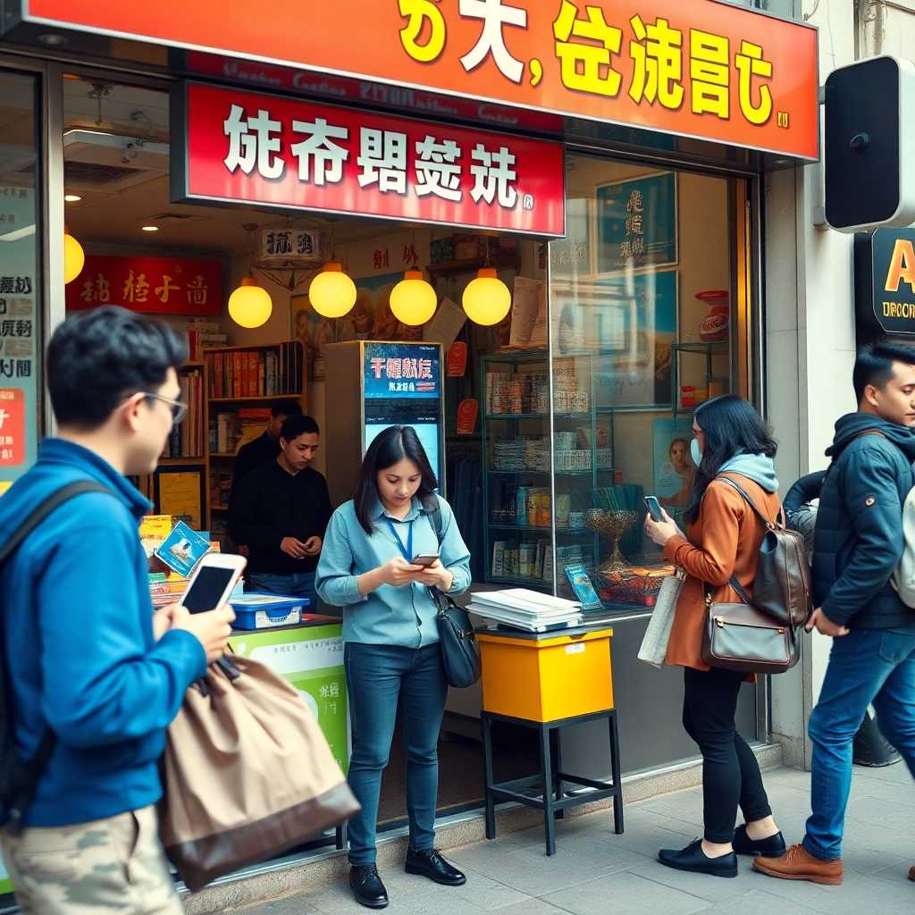 A busy storefront with staff receiving constant messages