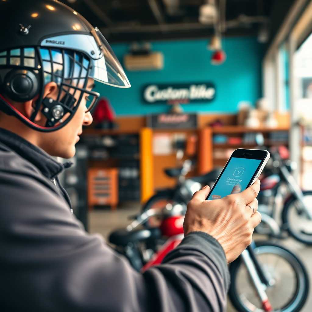 Customer receiving a swift response from a Custom Bike Shop on their phone