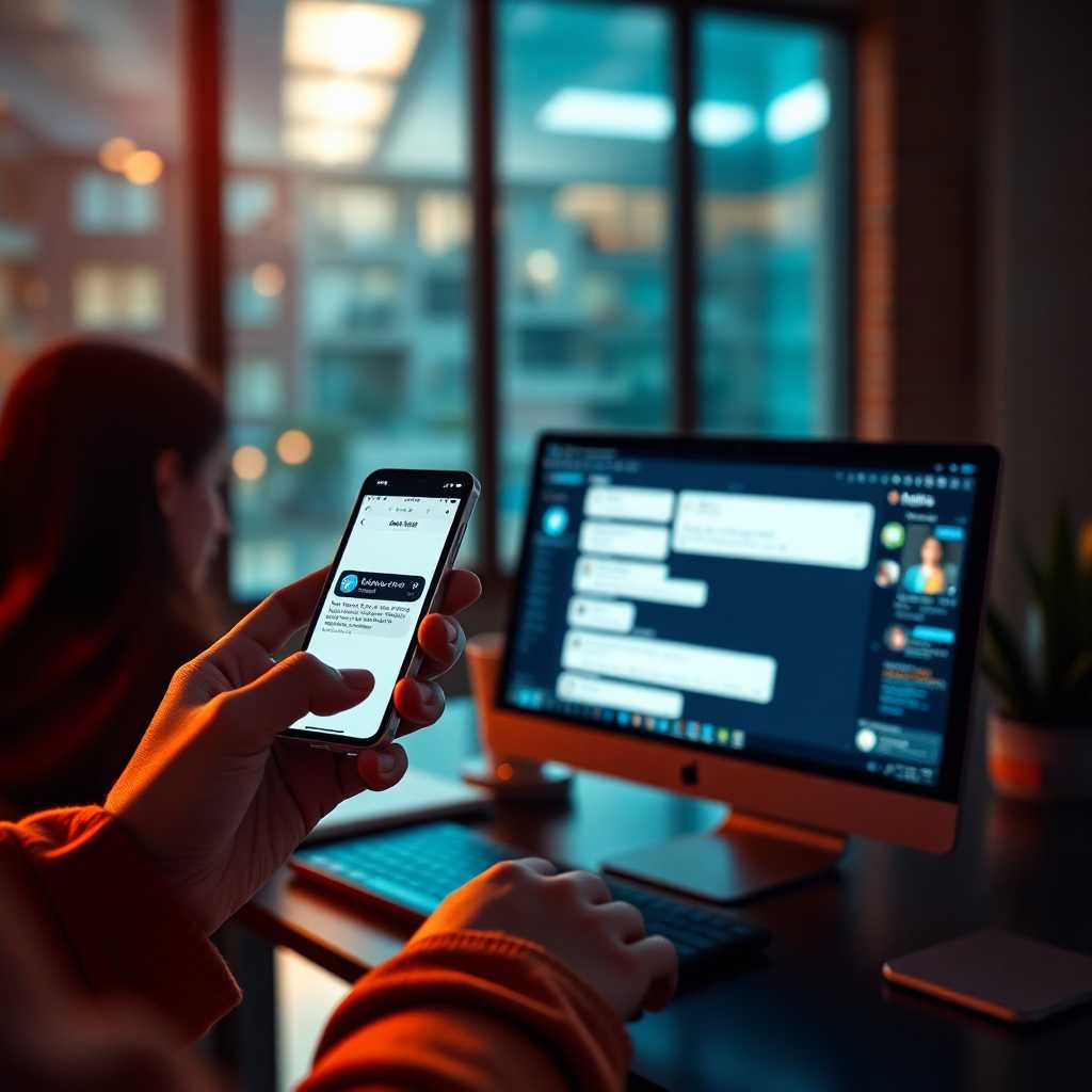 A seamless transition of messages from phone to desktop portal in real time.