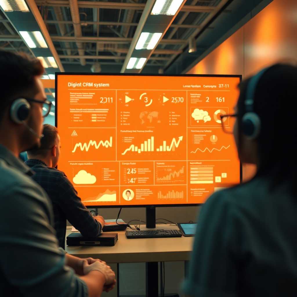 Display of a well-organized digital CRM system