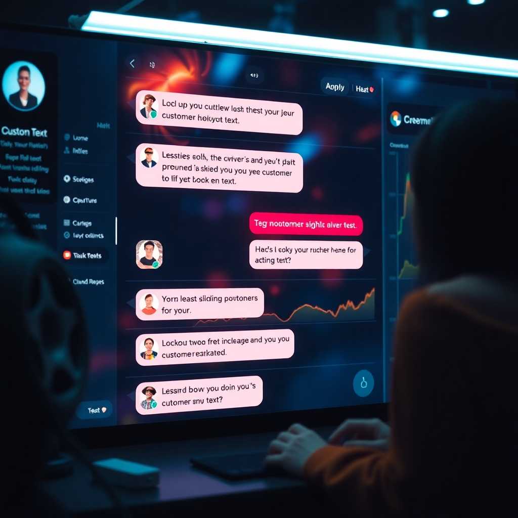 A digital dashboard showing customer text exchanges