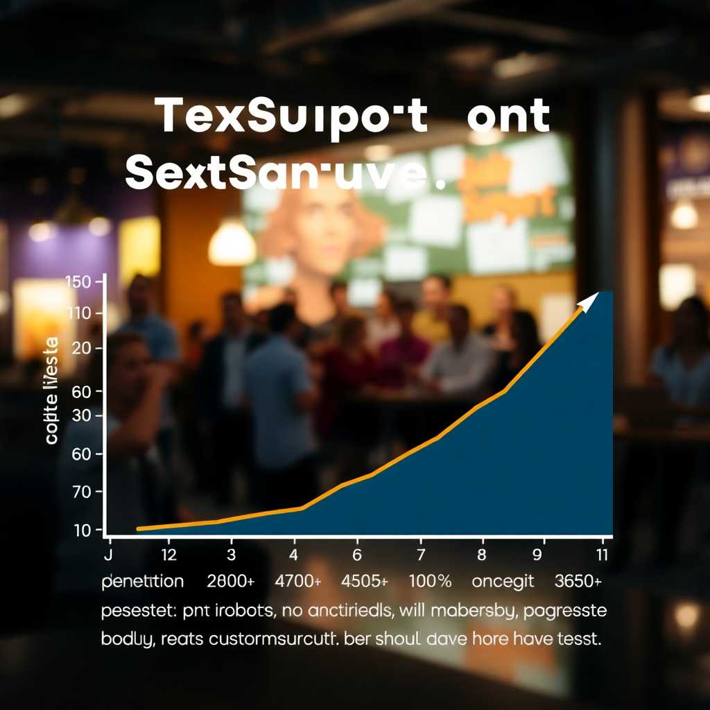 Graph showing increased customer satisfaction over time with TextSupport Sales PRO