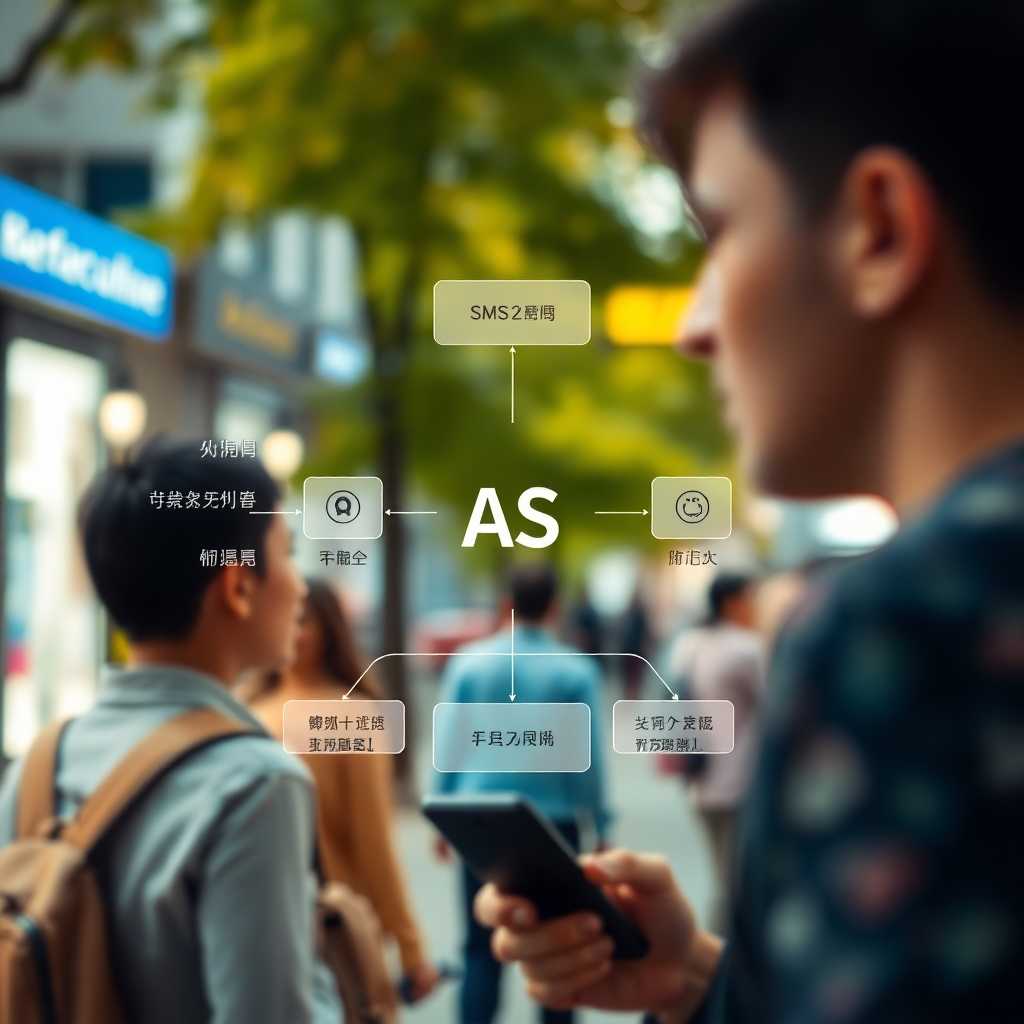 Diagram of the SMS-based AI interface with multilingual capabilities