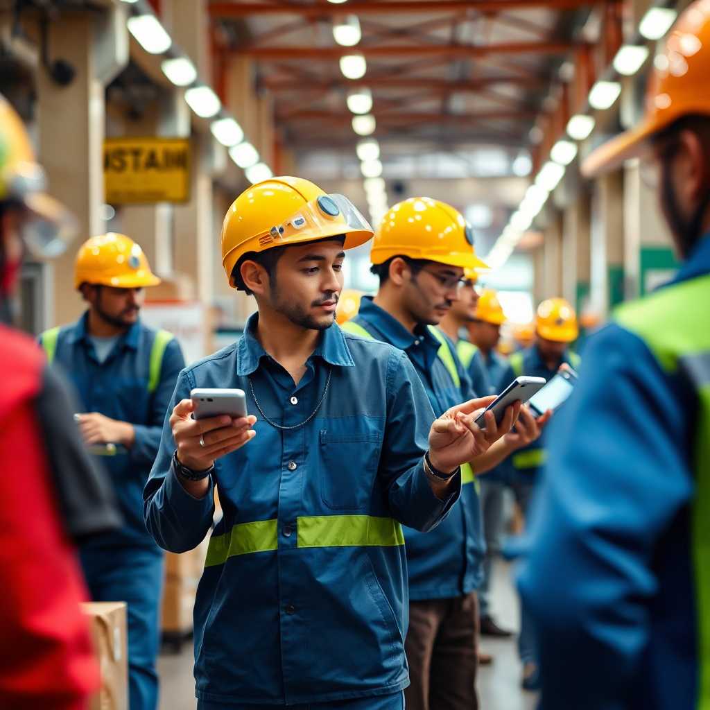 Workers coordinating deliveries via SMS