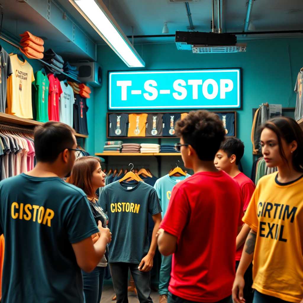 A Custom T-Shirt Shop providing services to diverse customers