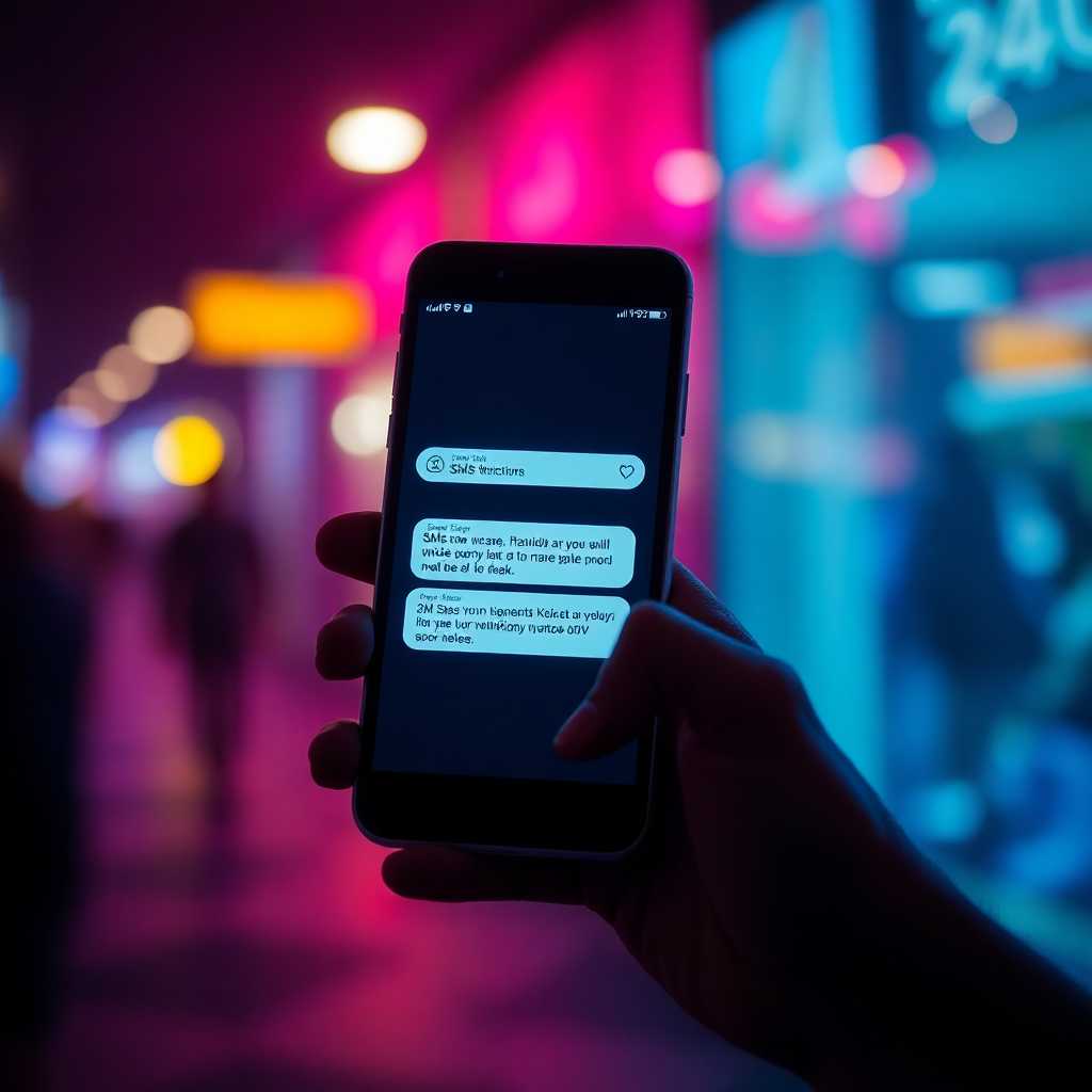 SMS notifications popping up on a smartphone