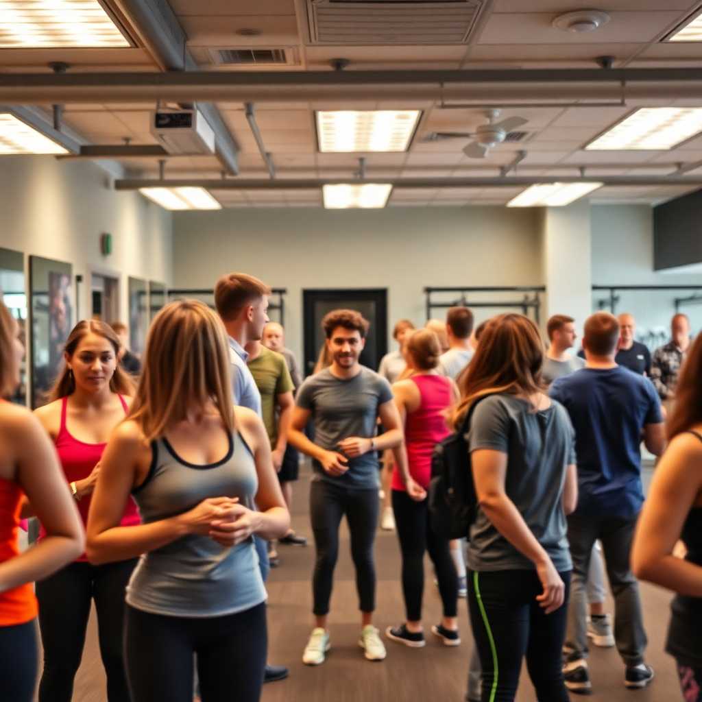 Busy Personal Training Studio reception