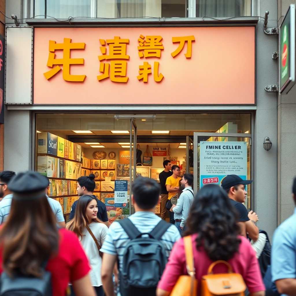 Busy storefront representing high customer demand