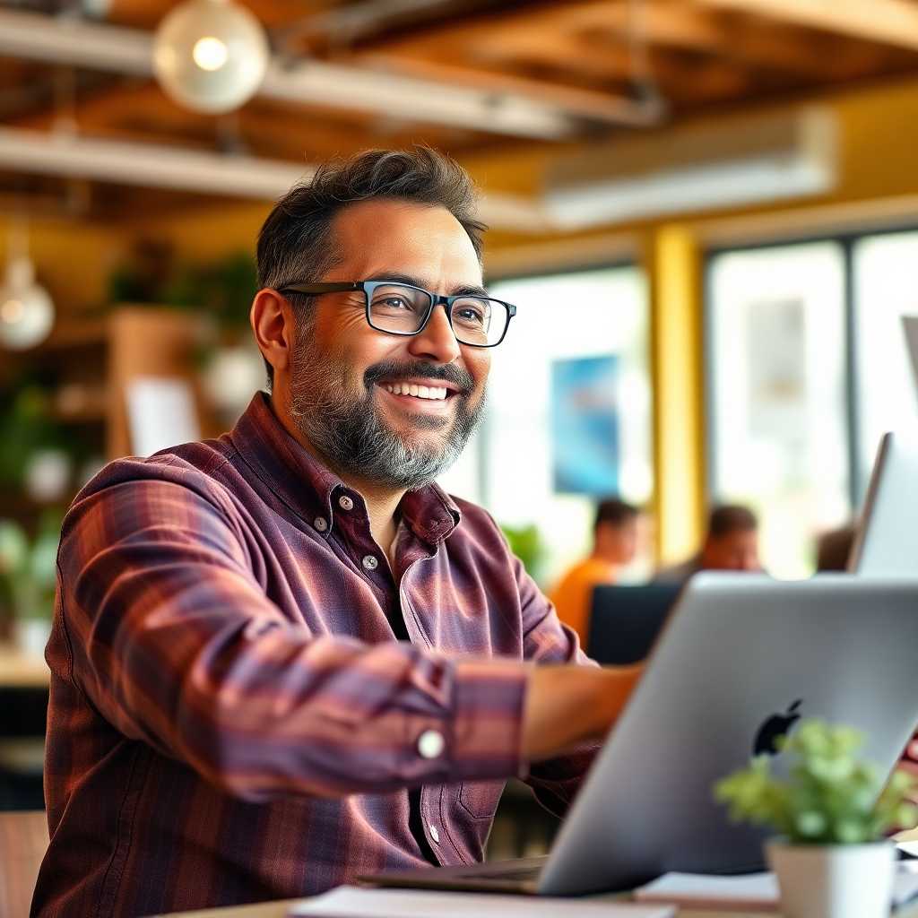 A satisfied business owner with advanced training tools
