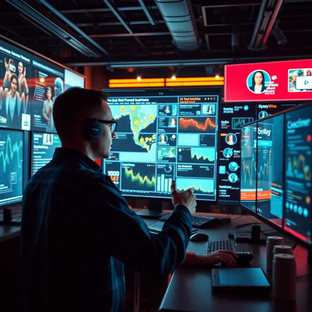 AI interface managing diverse customer streams effortlessly.