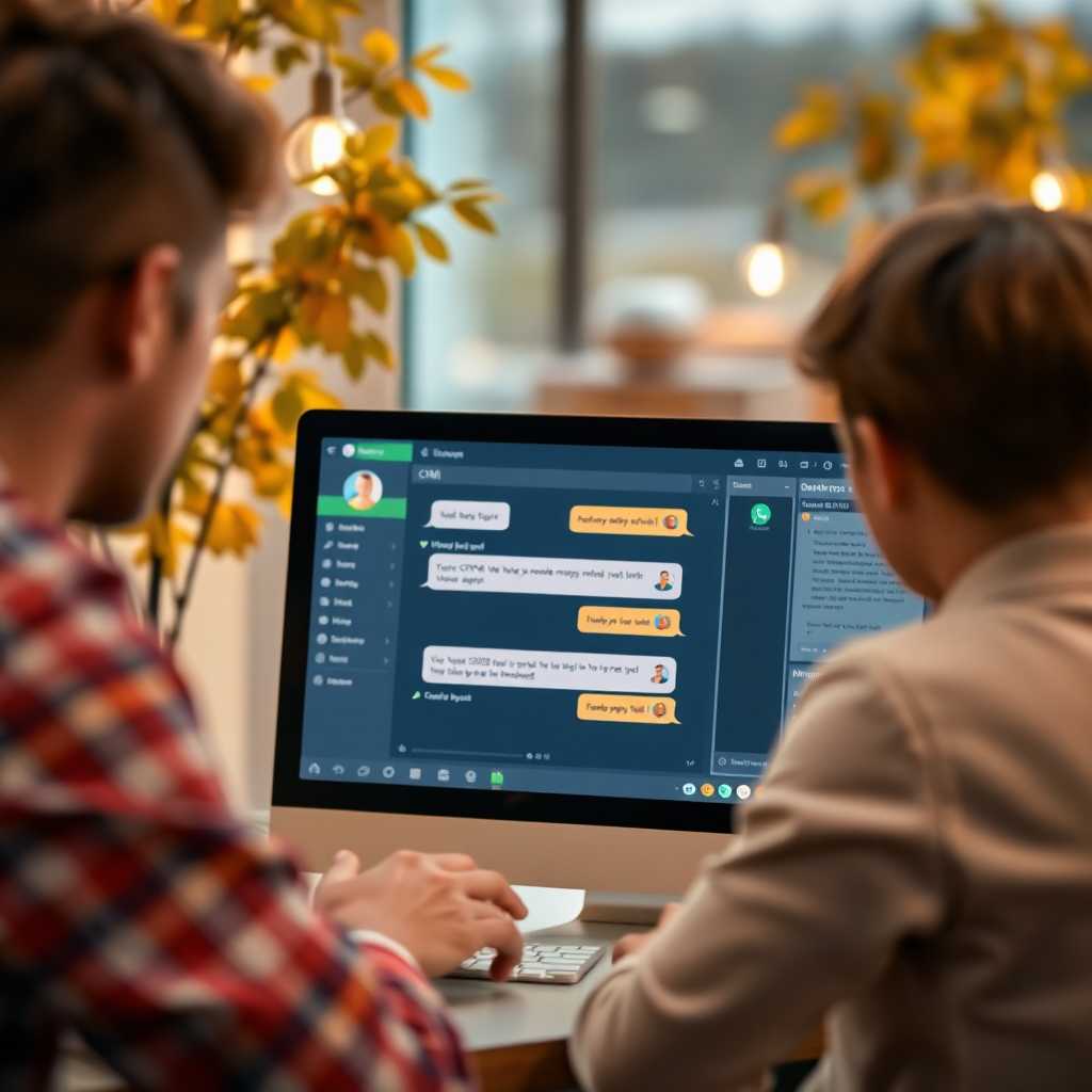 Screenshot of a CRM system with integrated SMS messaging app