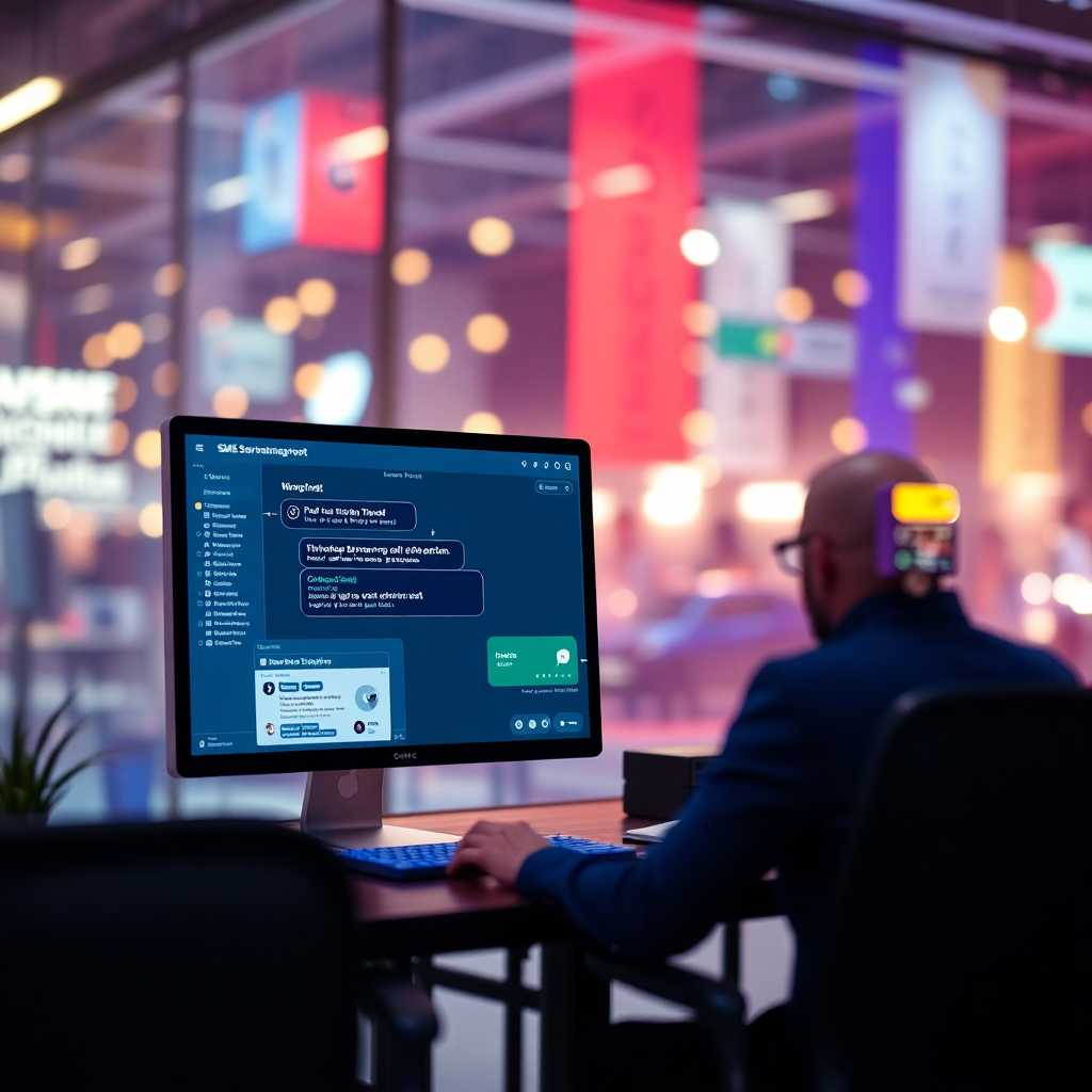 Desktop Portal showing real-time SMS management