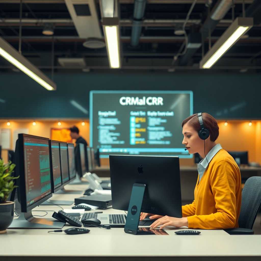 A help desk showing the integration into CRM systems.