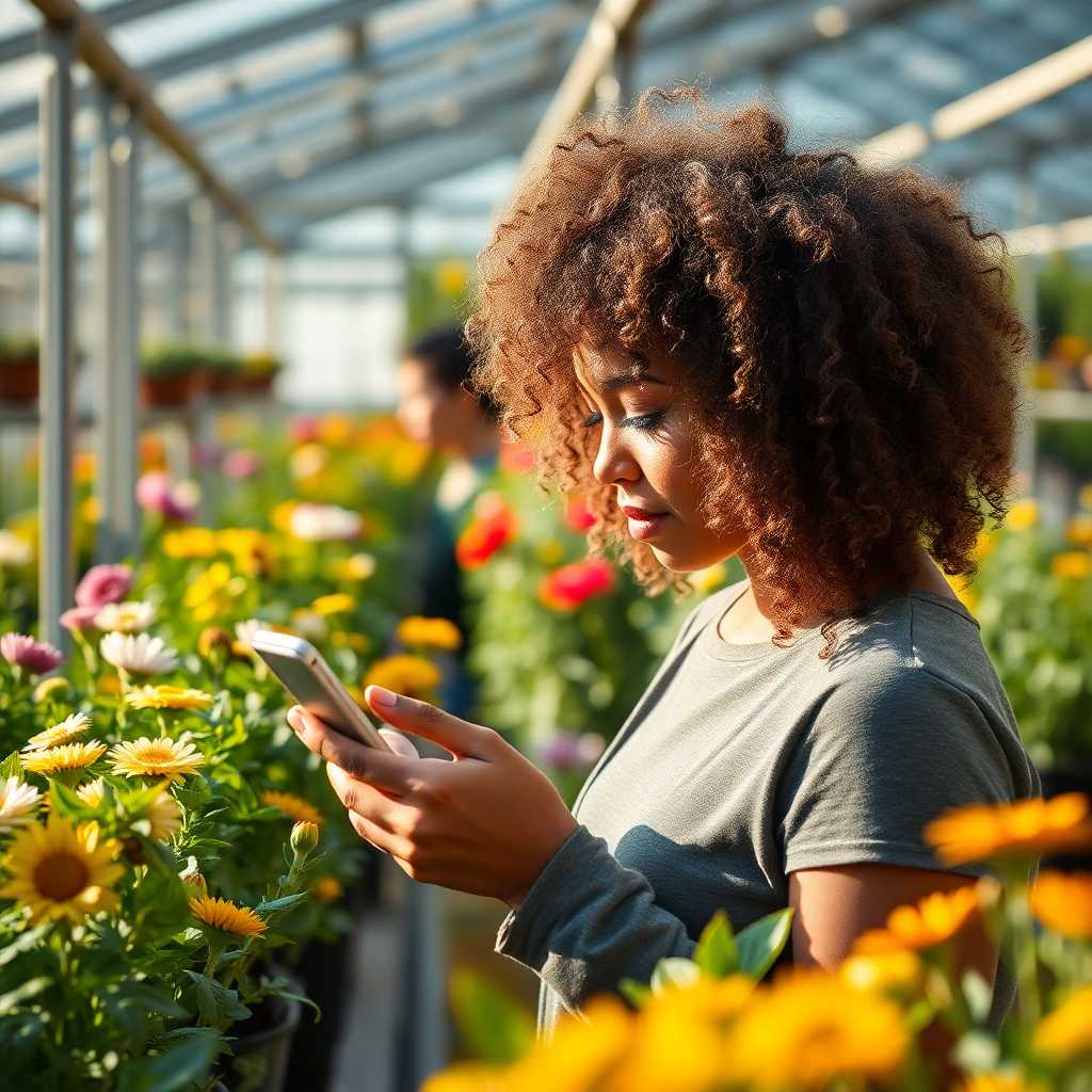 Customer receiving automated SMS from nursery