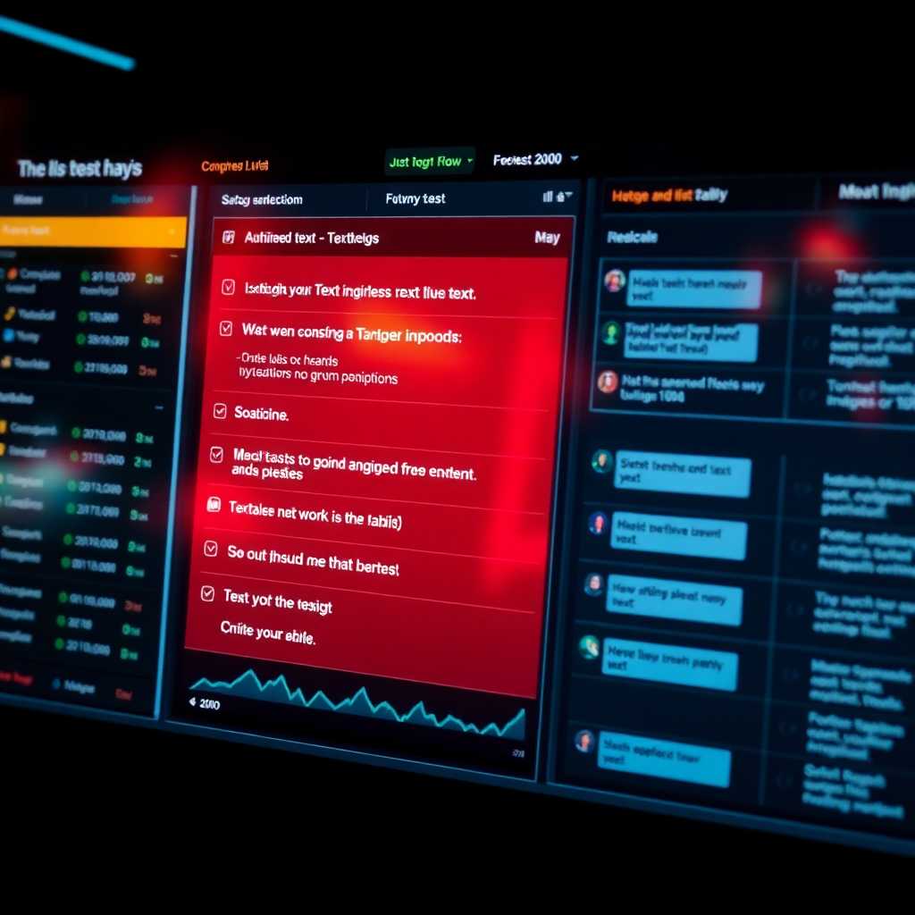 A dashboard displaying a neatly organized flow of text inquiries