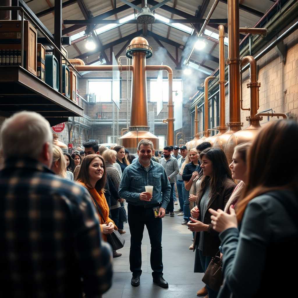 Customer inquiries flooding in during a distillery tour