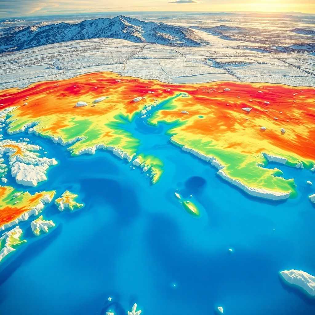 Ice distribution overlay on digital map.
