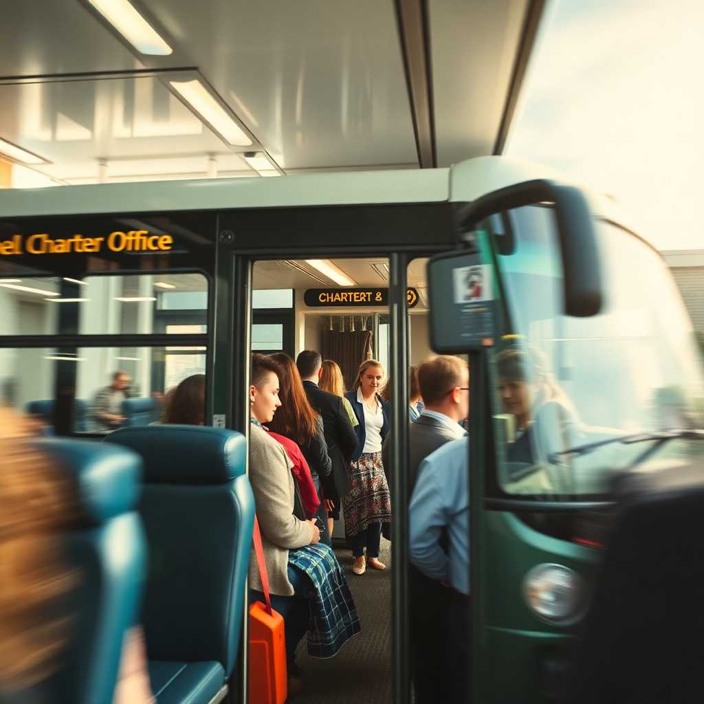 Busy Local Bus Charter Office