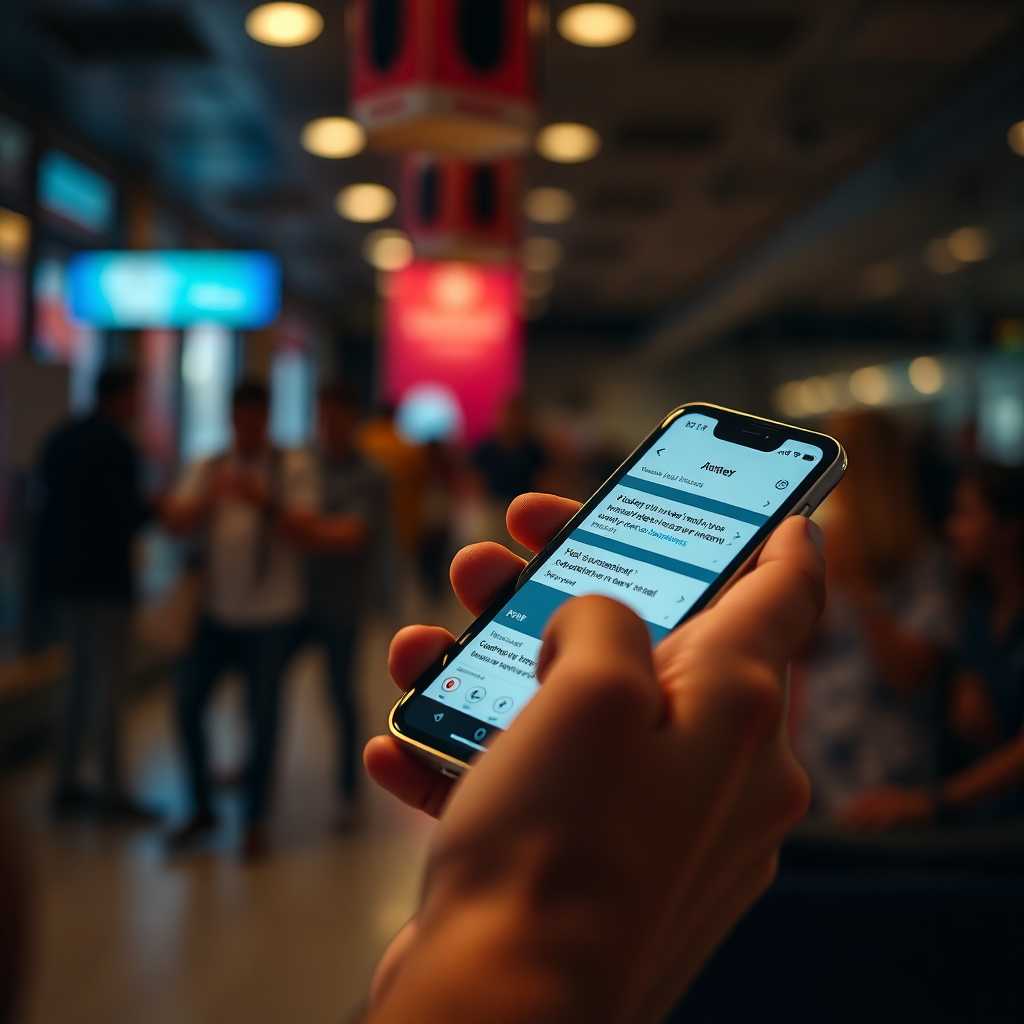 Smartphone with text notifications and scheduling app interface