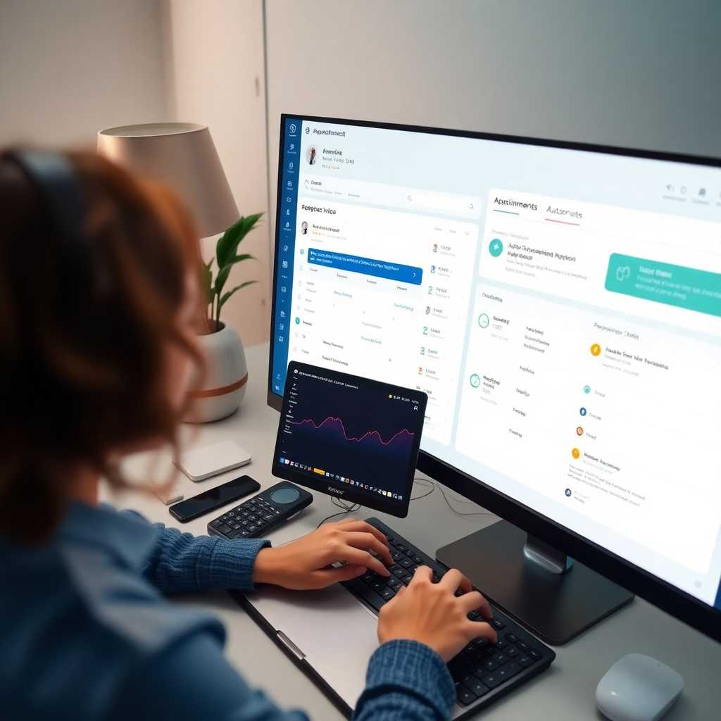 A clear, concise dashboard showcasing a well-organized appointment schedule and automated responses.