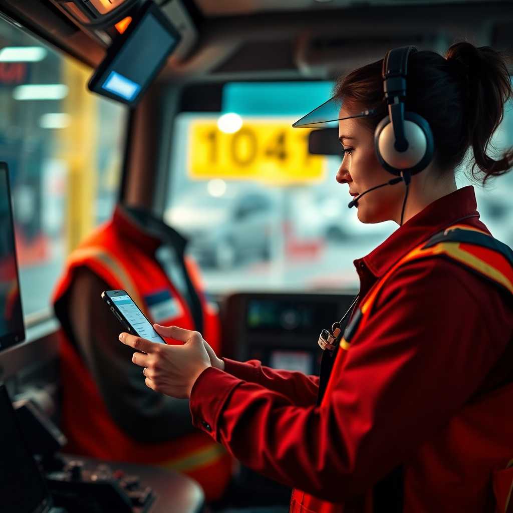 A dispatch service operator using a smartphone app