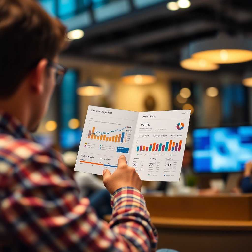 Customer viewing CRM report showing improved metrics
