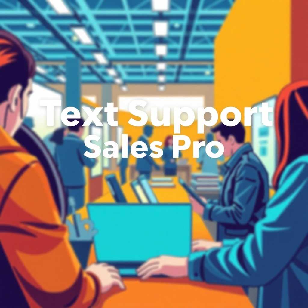 Illustration of a customer interacting with TextSupport Sales PRO