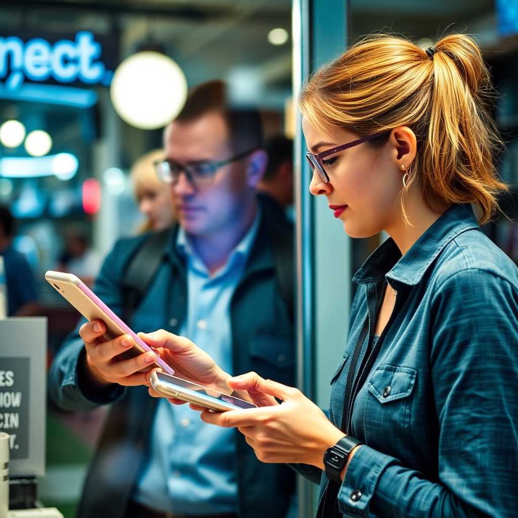 Customer chatting with business owner via SMS in real time