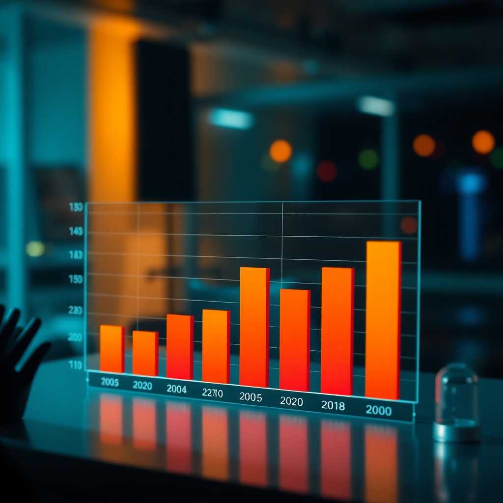 Vibrant graph showing improved client interaction over a month