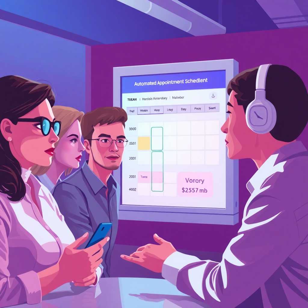 Illustration of automated appointment scheduling