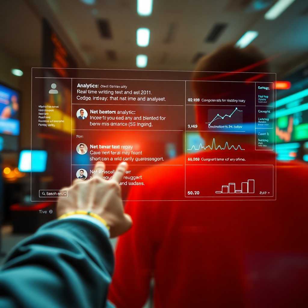 An interface showing real-time text replies and analytics