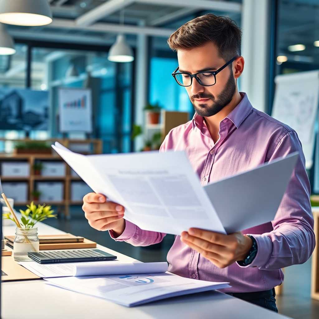 Business owner examining reports with perfect customer interaction history