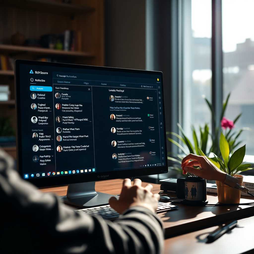 Intuitive desktop portal demonstrating real-time message handling