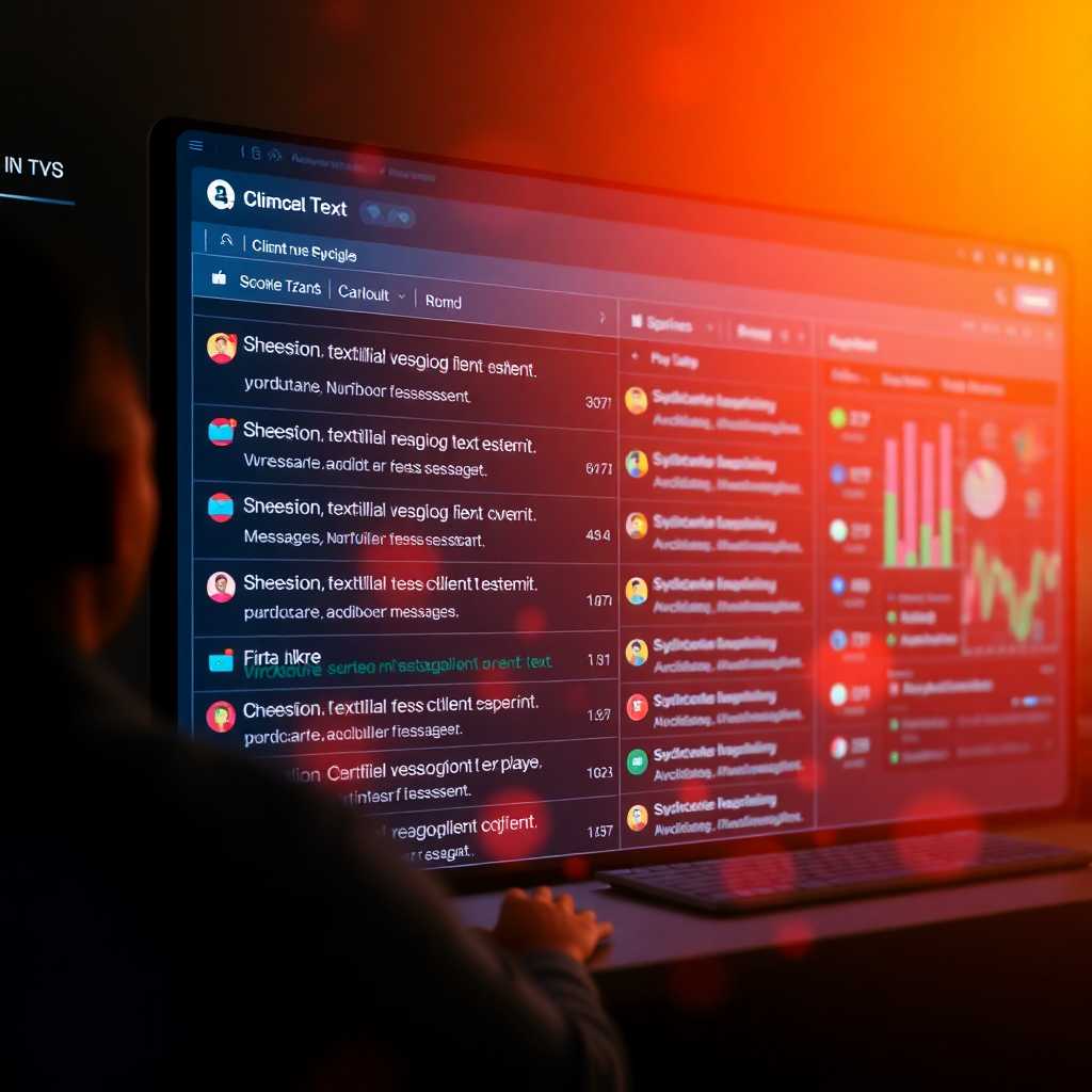 Interactive dashboard showing queued client messages.