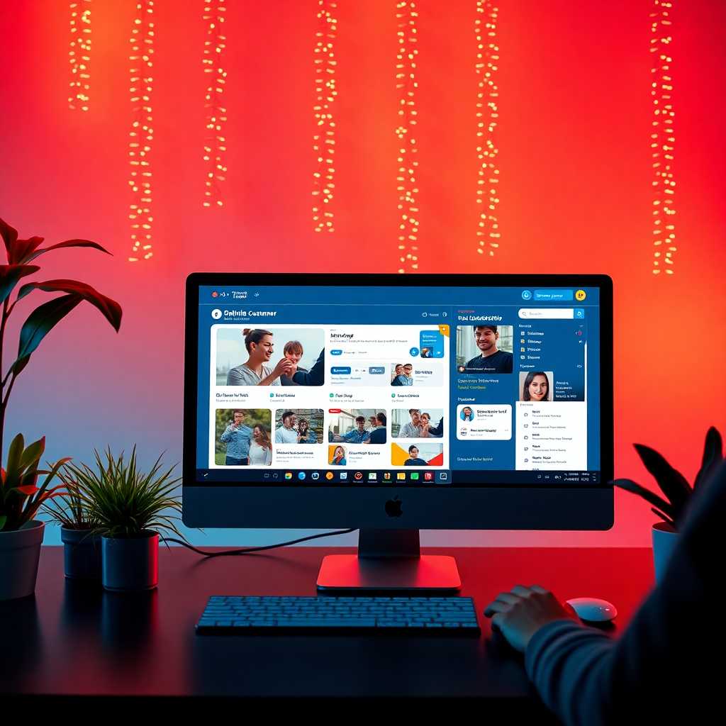 Screenshot of a desktop portal featuring customer interactions